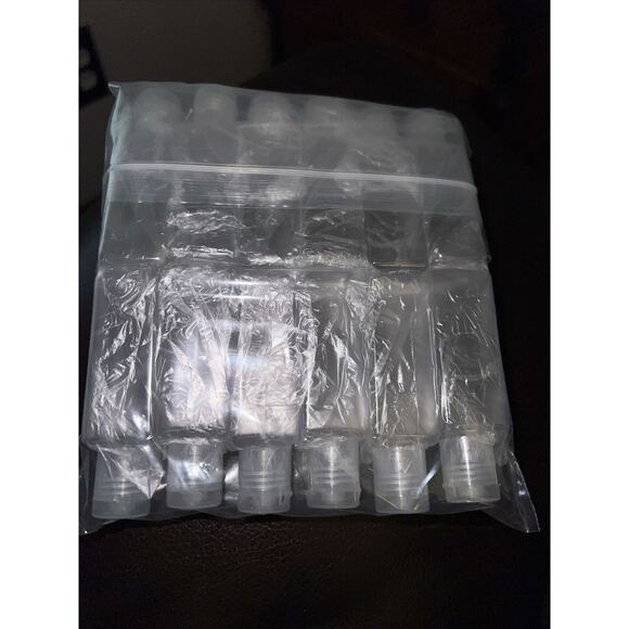 2 OZ Refillable Travel Bottle Flip Top Cap Liquids Gels Empty Bottles BULK X 12 - Picture 1 of 4